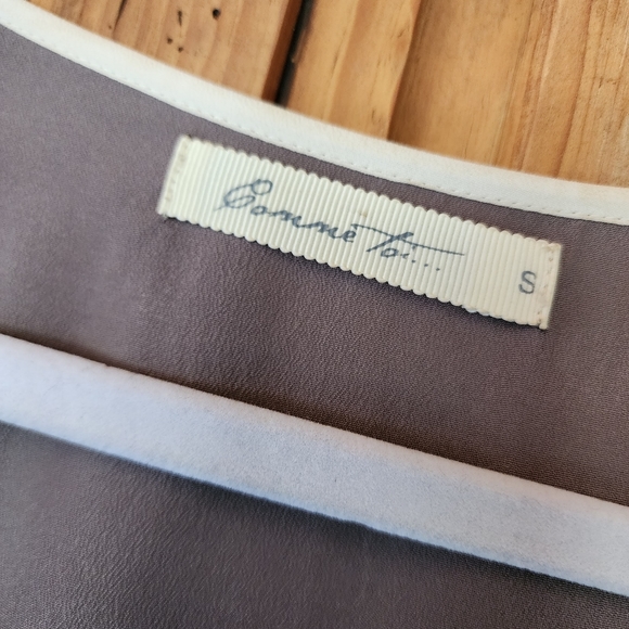 Anthropology Sleeveless Skater Skirt Dress Gray & Cream Size S - Picture 10 of 12